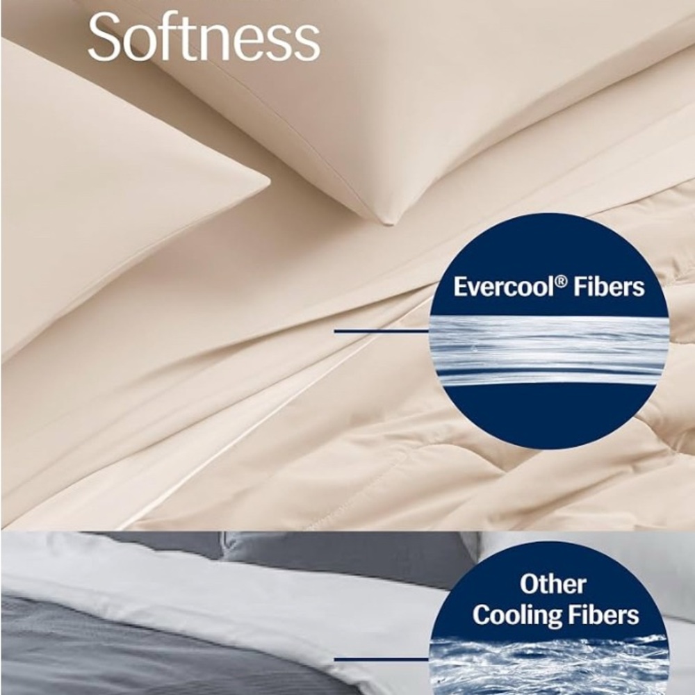 REST® Evercool® Cooling Comforter, Snow Ivory - King/CaliKing 106"x90" - Picture 7 of 14